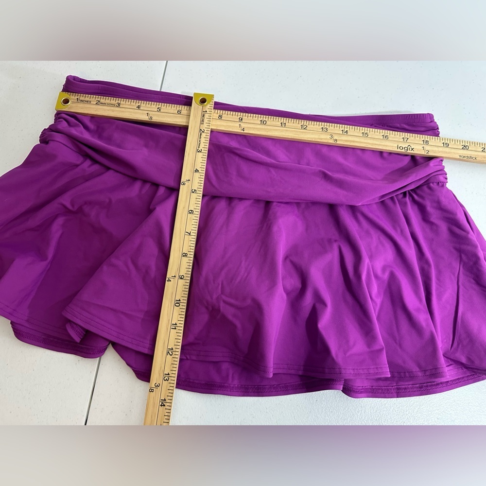 NEW Lands End Women’s Swim Skirt Size 18 Bikini Bottom Swimsuit Modest Purple - Picture 6 of 6